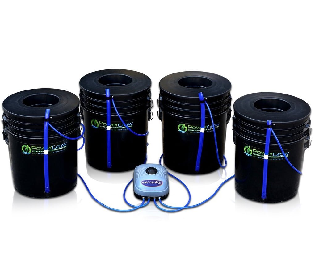 PowerGrow Systems Deep Water Culture Hydroponic Bubbler Bucket Kit
