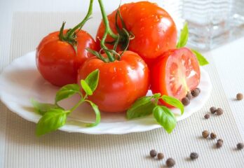 Hydroponic Tomatoes on the plate