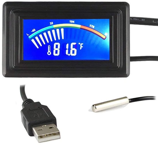 KEYNICE Digital Thermometer, Temperature Sensor USB Power Supply, 