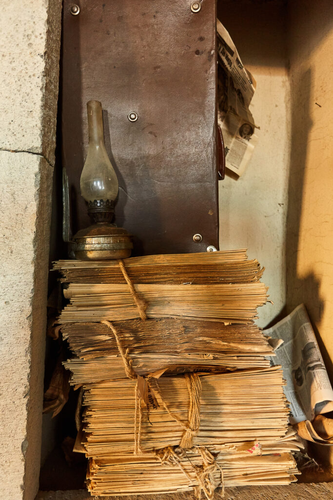 kerosene lamp on the old paper in Georgia
