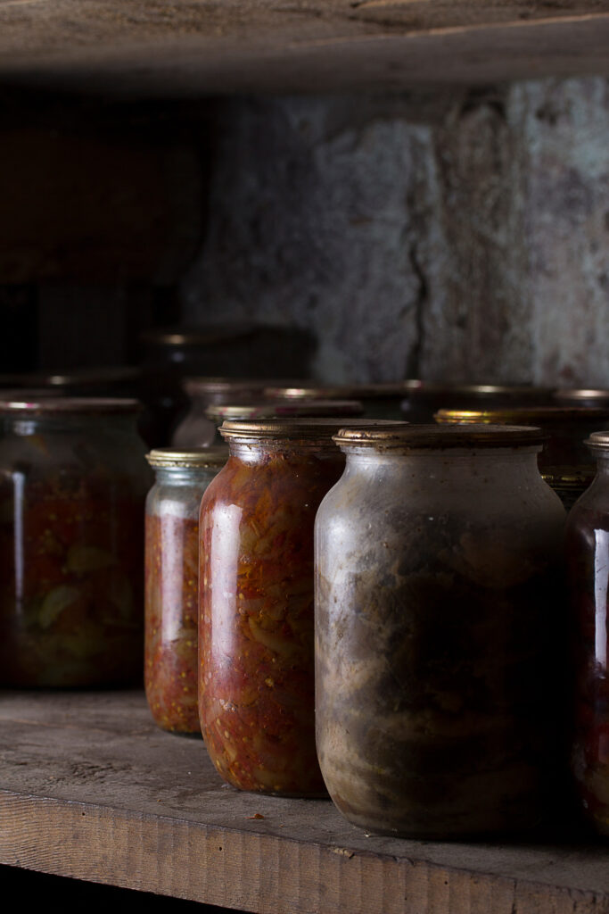 Storing food in a basement