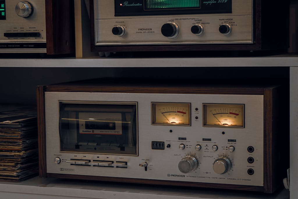 8 Things Gen Z Has Already Lost Forever, and It’s Sad 4 Close-up of a vintage Pioneer stereo cassette tape deck, highlighting retro audio equipment.