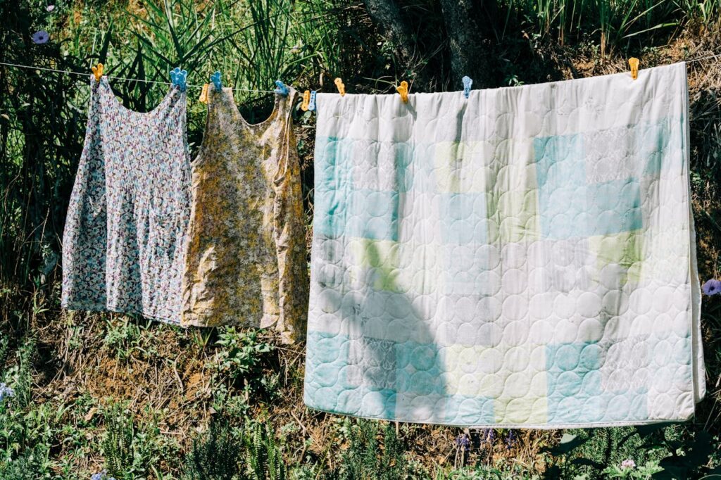laundry-air-drying-on-string-