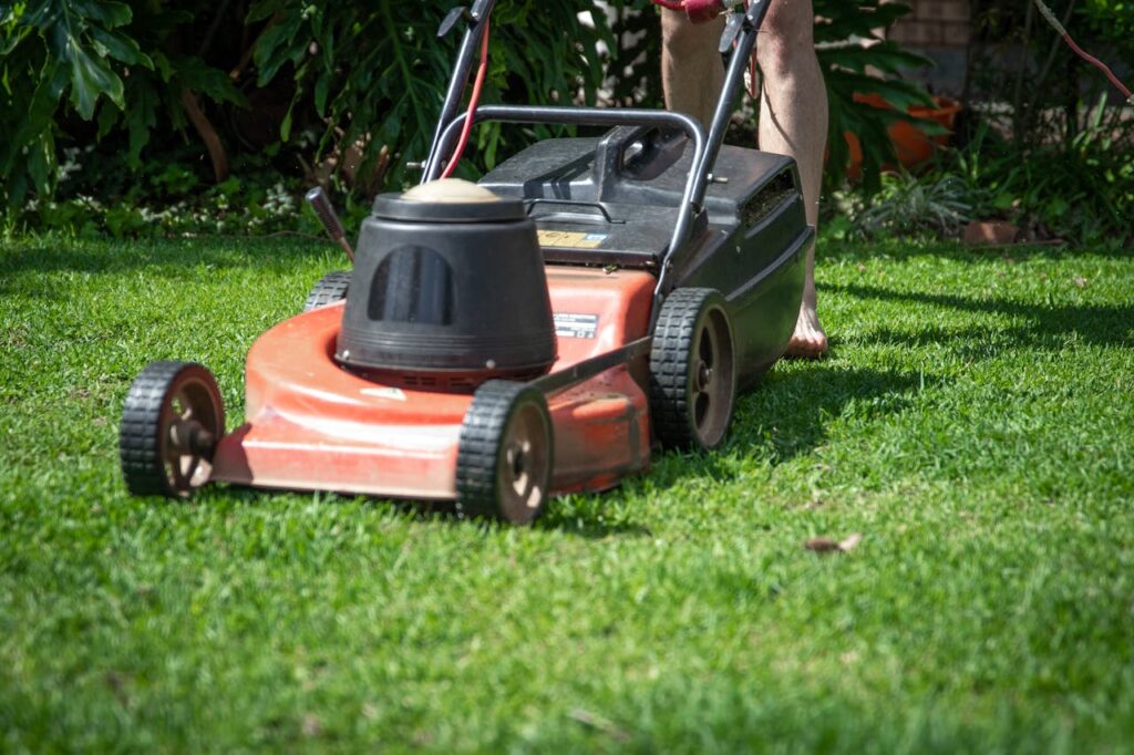 lawn-mower-on-grass-