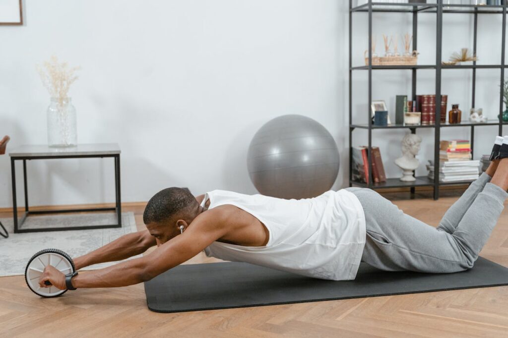 a-man-using-an-ab-roller
