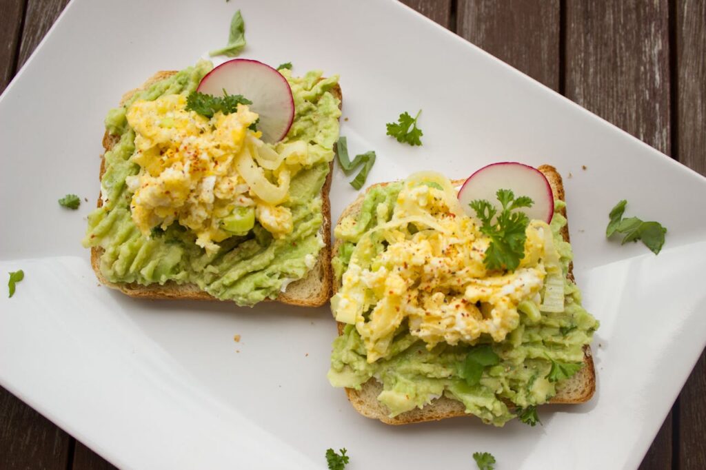 parsley-leaves-onions-and-eggs-on-platter-