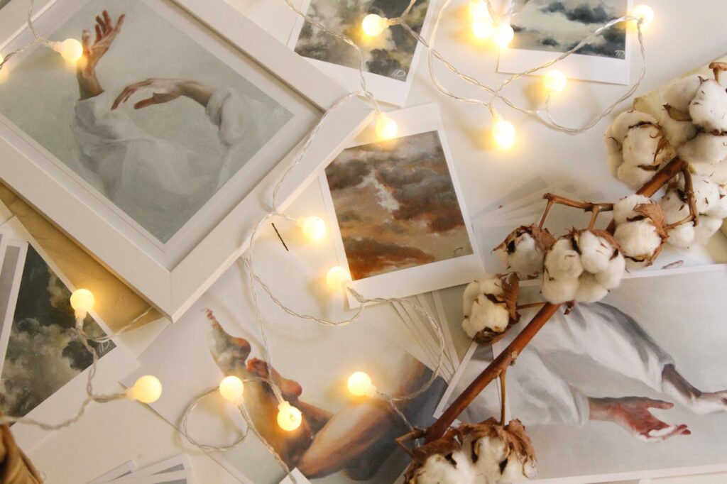 photo-of-string-lights-on-top-of-pictures