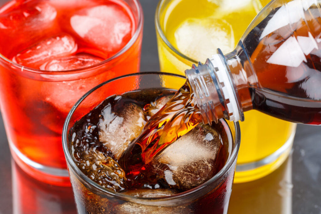 Pouring cola drink drinks lemonade soft drinks in a glass pour