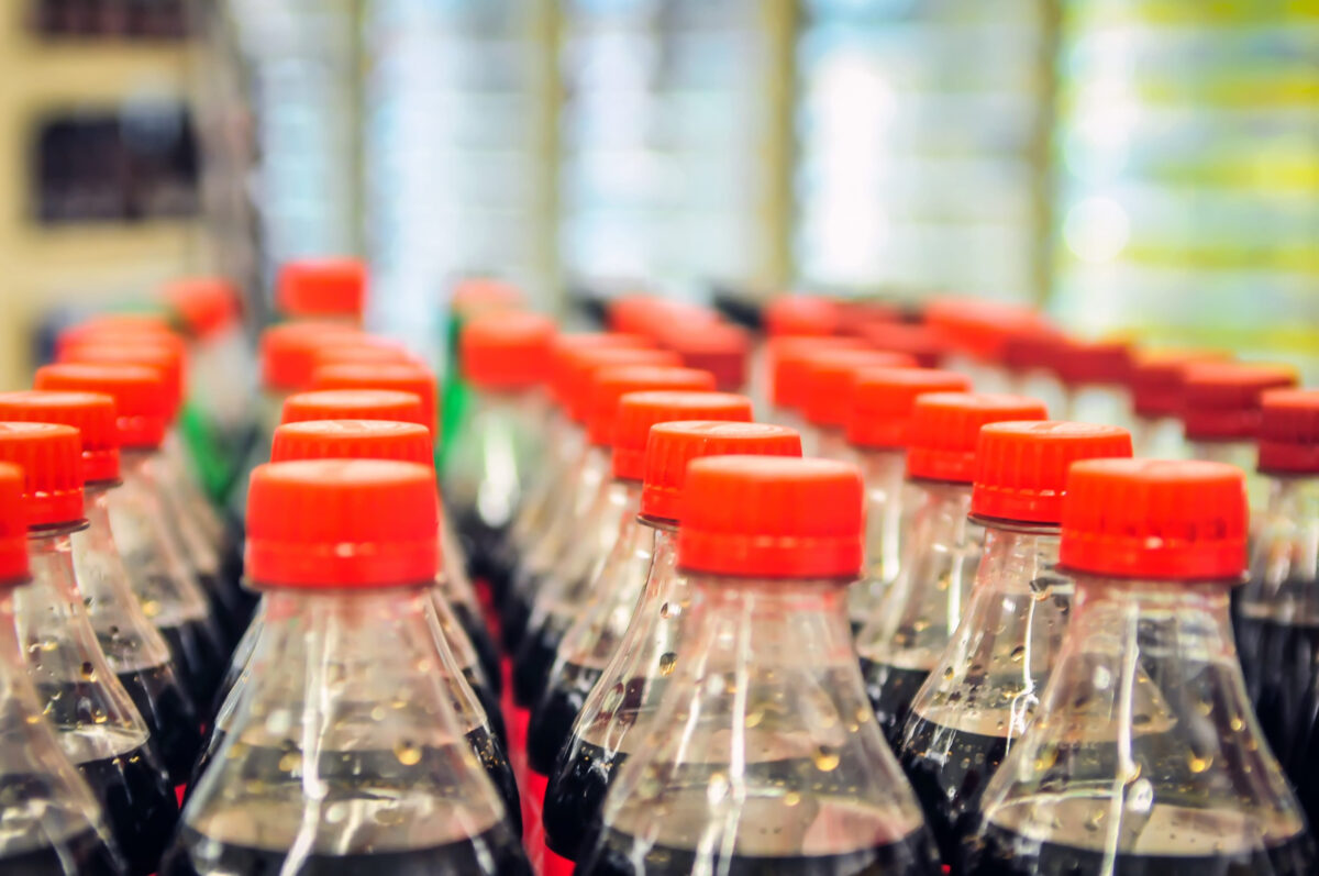rows of soda bottles