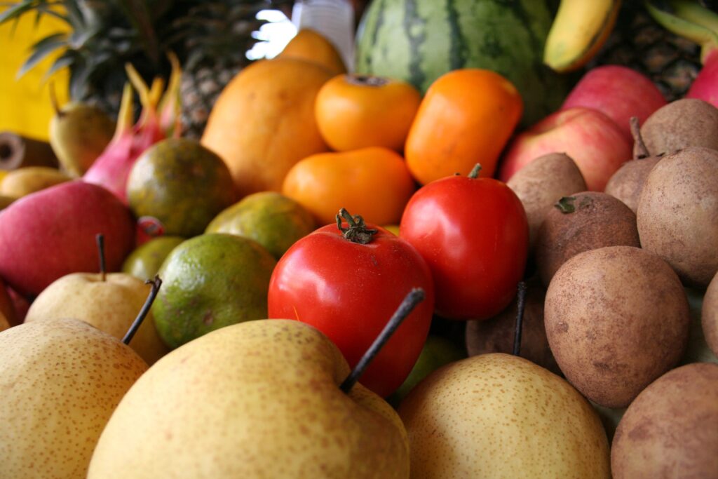 Potatoes and tomatoes