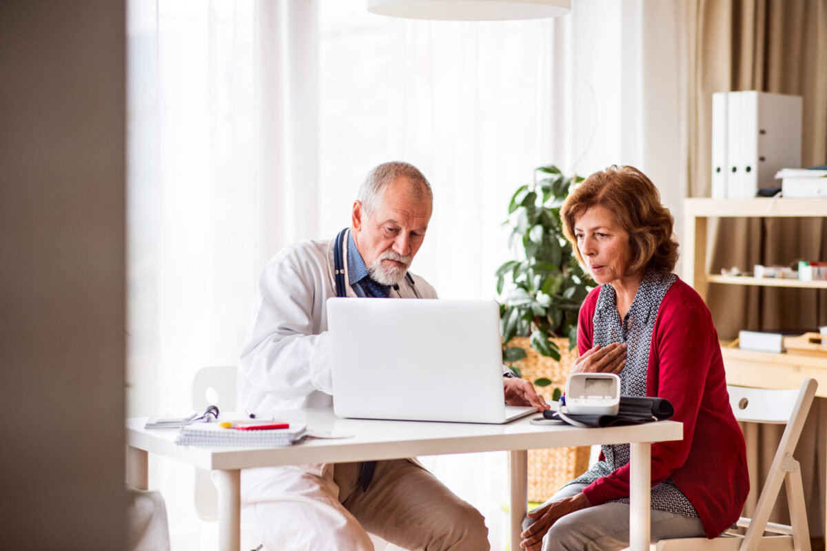 doctor advising a woman