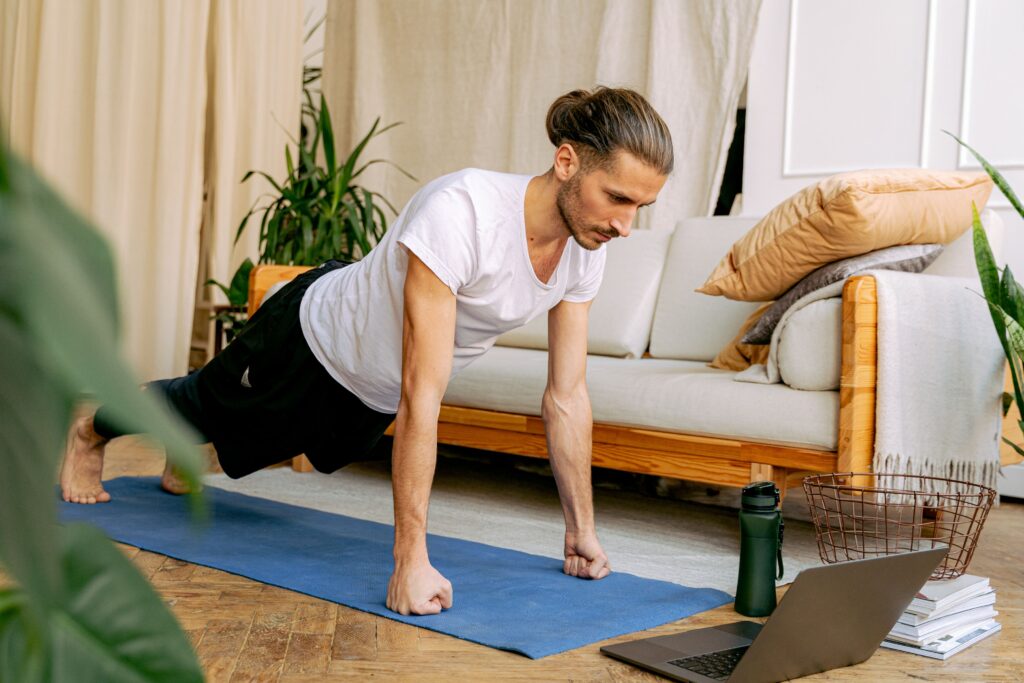 a-man-exercising-at-home