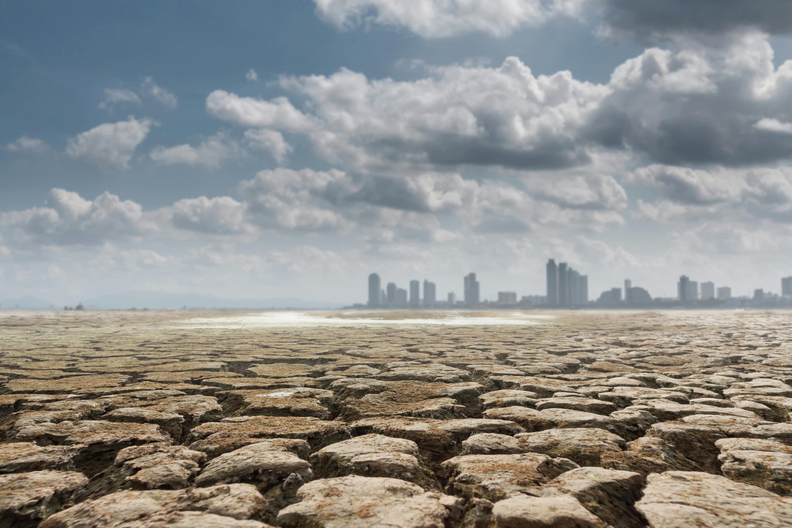 dry-ground-with-megalopolis-on-background